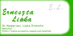 erneszta lipka business card